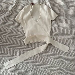 little moon white tie top from ariztia size xs